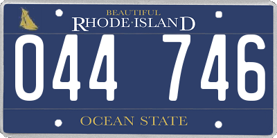 RI license plate 044746