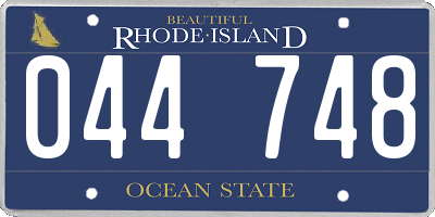 RI license plate 044748