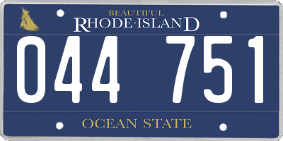 RI license plate 044751