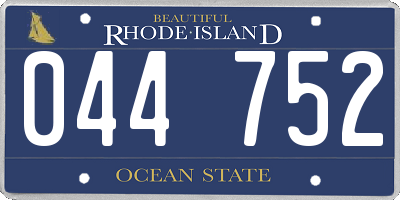 RI license plate 044752