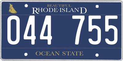 RI license plate 044755