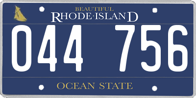 RI license plate 044756