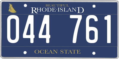 RI license plate 044761
