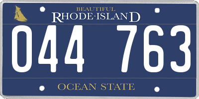 RI license plate 044763