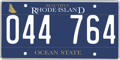 RI license plate 044764