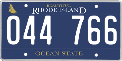 RI license plate 044766