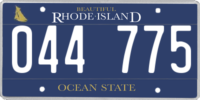 RI license plate 044775
