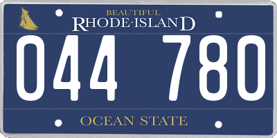 RI license plate 044780