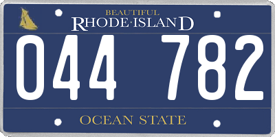 RI license plate 044782