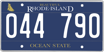 RI license plate 044790