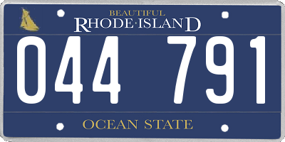 RI license plate 044791