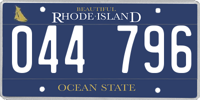 RI license plate 044796