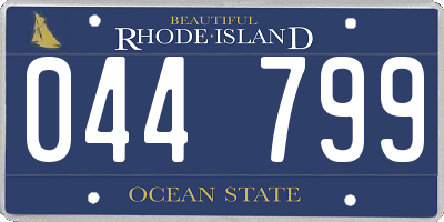 RI license plate 044799