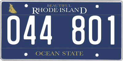 RI license plate 044801