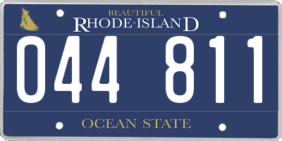 RI license plate 044811