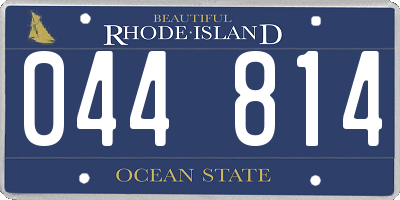 RI license plate 044814
