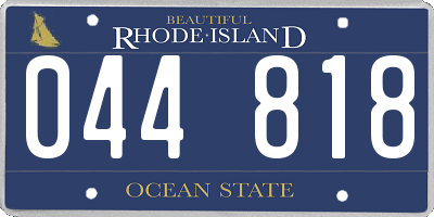 RI license plate 044818