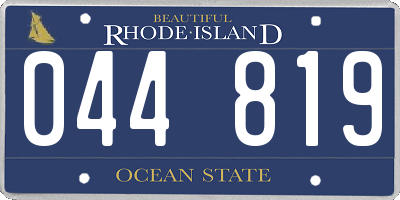 RI license plate 044819