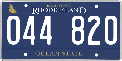 RI license plate 044820