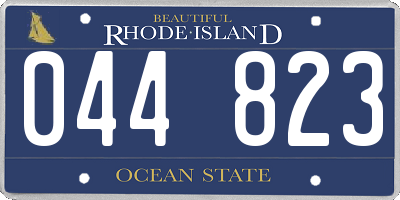 RI license plate 044823