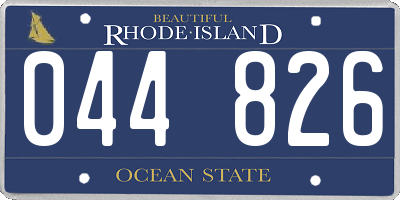RI license plate 044826