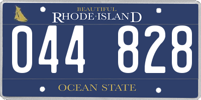 RI license plate 044828