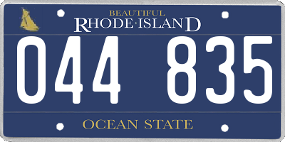 RI license plate 044835