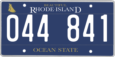 RI license plate 044841