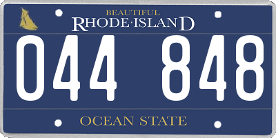 RI license plate 044848