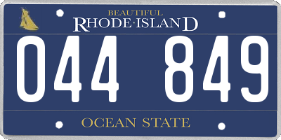RI license plate 044849