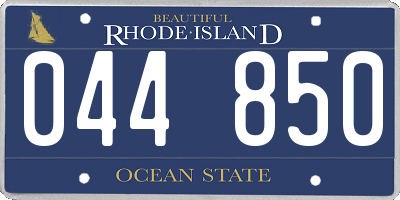 RI license plate 044850
