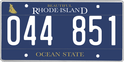 RI license plate 044851