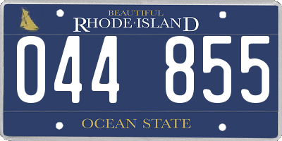 RI license plate 044855