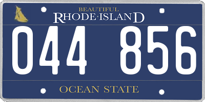 RI license plate 044856
