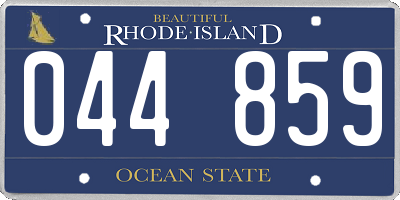 RI license plate 044859