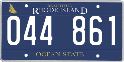 RI license plate 044861