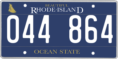 RI license plate 044864