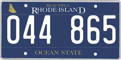 RI license plate 044865
