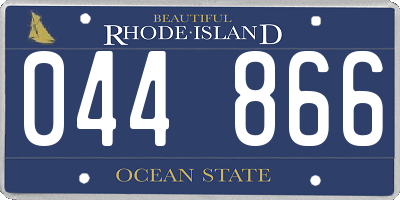 RI license plate 044866