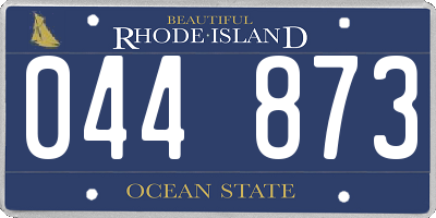 RI license plate 044873