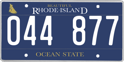 RI license plate 044877