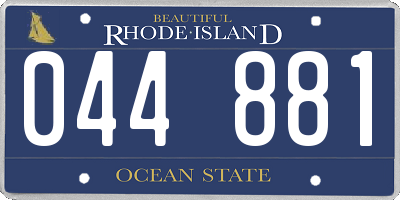 RI license plate 044881