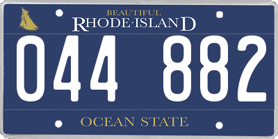 RI license plate 044882