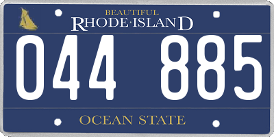 RI license plate 044885