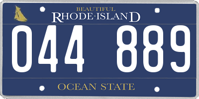 RI license plate 044889