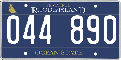 RI license plate 044890