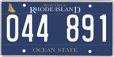 RI license plate 044891