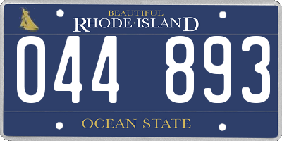 RI license plate 044893