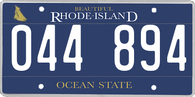 RI license plate 044894