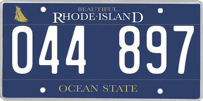 RI license plate 044897